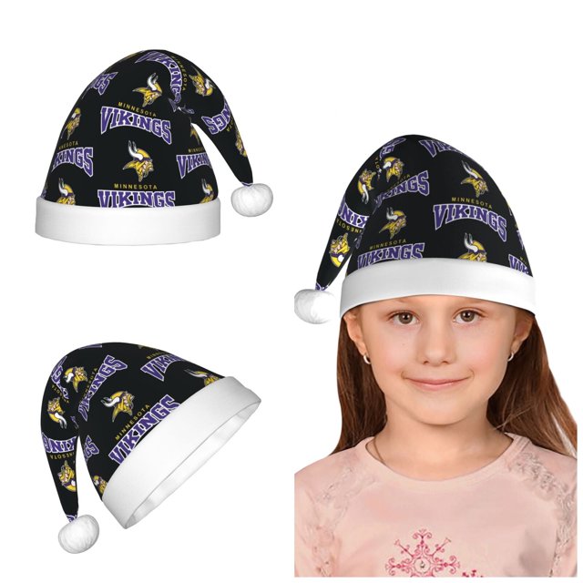 Gorro de Papá Noel de peluche para niños y adolescentes de 4 a 12 años de Vikings, gorro navideño para niños y niñas, regalo para fiestas navideñas, protección contra el frío y calidez