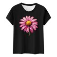thumbnail image 2 of Camiseta de Manga Corta de Verano para Mujeres con Estampado Casual de Moda con Cuello Redondo, 2 of 5