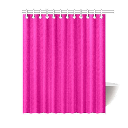 MKHERT Modern Minimalist Solid Pink Polyester Fabric Bathroom Shower