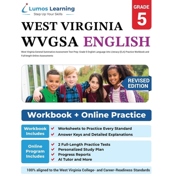 West Virginia General Summative Assessment Test Prep: Grade 5 English Language Arts Literacy (ELA) Practice Workbook and, (Paperback)