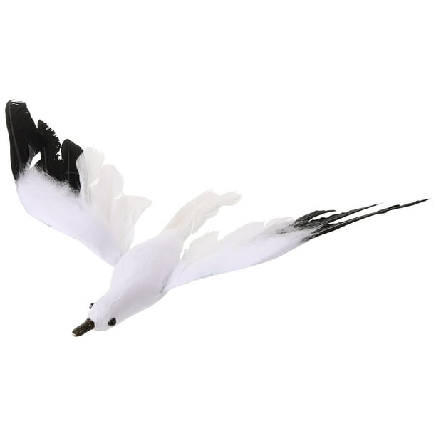 BRIGHTFUFU 1pc creativo colgante en forma de gaviota emulacional decoración de gaviota de gaviota diseño de gaviota volante artificial adorno colgante para boda de fiesta - tamaño s