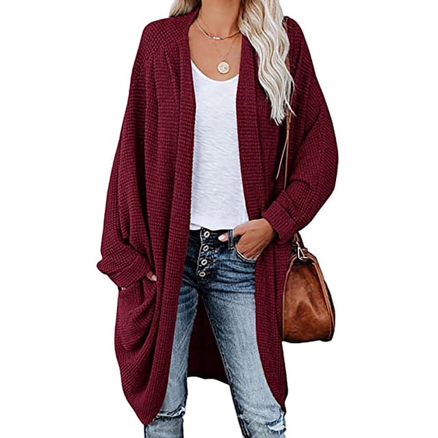 LOVZFMLL Cardigan pour Femmes Manches Longues Décontracté Patchwork Rayé Long Cardigan Haut Blouse Manteau
