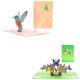 thumbnail image 1 of Set of 2 cute hummingbird butterfly pop-up cards, 13 x 18 cm - 3D greeting card, cards for mom, thinking of you, love card., 1 of 5