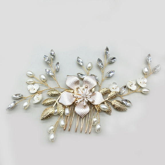 ELAYARD 1Pc Bridal Hair Comb with and Rhinestones for Wedding Events