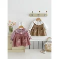 thumbnail image 2 of Primavera 2025, nuevo vestido para niñas de 0 a 4 años, bonito vestido con chaleco de pana para bebés, ropa para niños, camisa básica de Color sólido opcional, 2 of 6