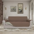 thumbnail image 2 of Easy-Going Reversible Sofa Slipcover Water Resistant Couch Cover, Oversized Sofa, Brown/Beige, 2 of 7
