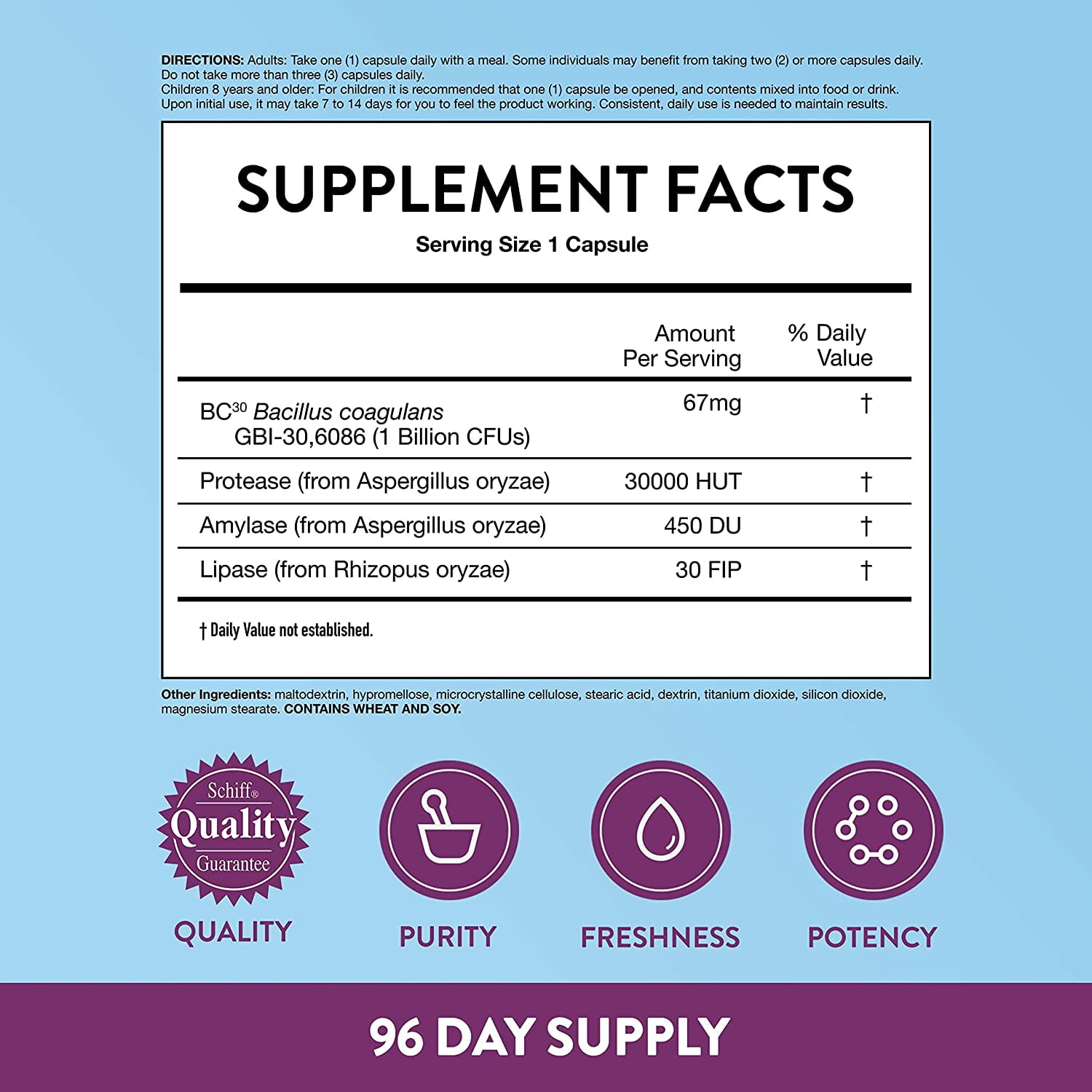 Digestive Advantage IBS Probiotics For Digestive Health & Intensive Bowel Support, Probiotics For Women & Men with Digestive Enzymes, Support for Occasional Bloating & Gut Health, 96ct Capsules