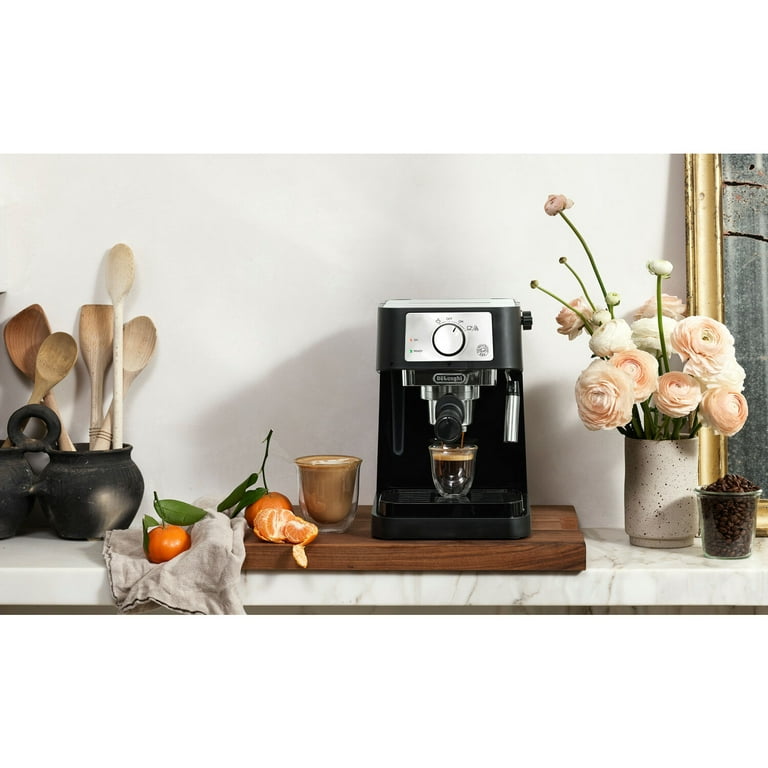 DeLonghi Stilosa – Máquina de espresso manual máquina de café con leche y  capuchino presión de bomba de 15 bares varita de vapor manual de leche –  Yaxa Colombia