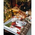 thumbnail image 2 of Christmas Barn Placemats Set of 6 Cow Snowman Christmas Tree Winter Heat Insulation Washable Place Mats, Rustic Non-Slip Table Mats for Dining Table Party Kitchen Decor,13x19 Inch, 2 of 4