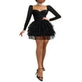 thumbnail image 2 of Robe en Tulle Superposée pour Femmes Taille Haute Sexy Cocktail Soirée Maxi Robe, 2 of 6