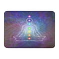 thumbnail image 1 of JSDART Silhouette of Man Sitting in Lotus Position Meditating Complex Energy Matrix Doormat Floor Rug Bath Mat 23.6x15.7 inch, 1 of 1
