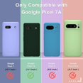 thumbnail image 2 of for Google Pixel 7a Case, Silicone Phone Case with 2 Screen Protector, Soft Anti-Scratch Microfiber Lining, Full Body Shockproof Slim Cover Support Wireless Charging, DarkGreen, 2 of 16