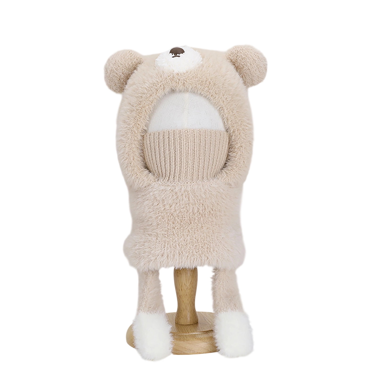 Gamivast Kids Winter Fleece Balaclava Hat for Boys And Girls Warm Full Face Ski Mask Hood Cap Windproof Fuzzy Fleece Neck Warmer Gaiter Toddler Bear Ear Beanies Hats