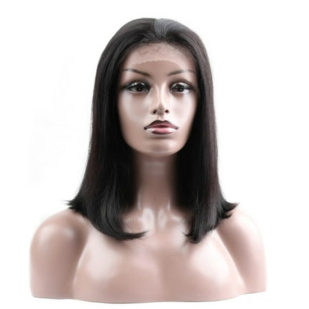 Straight Full Lace BEAUDIVA Brazilian Straight Human Hair Wigs Natural Color 130% Lace Wigs With Full End Short Bob Wigs 3 Colors Available 0317 ()