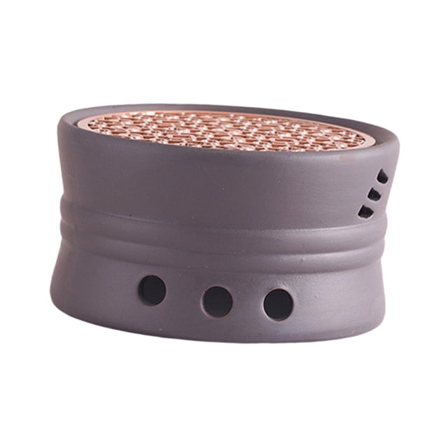 Calentador de tetera redondo, base calentadora de café para té, café, tazas, hogar, tetera de vidrio , Negro Estilo B BLESIY Calentador de tetera con vela