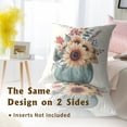 thumbnail image 6 of Autumn Sunflower Throw Pillow Cover Set of 2, 20x20 Inch Farmhouse Blue Pumpkin and Flowers Harvest Holiday Pillow Cushion Case for Couch Sofa Patio Living Room Bedroom Decor, 6 of 6