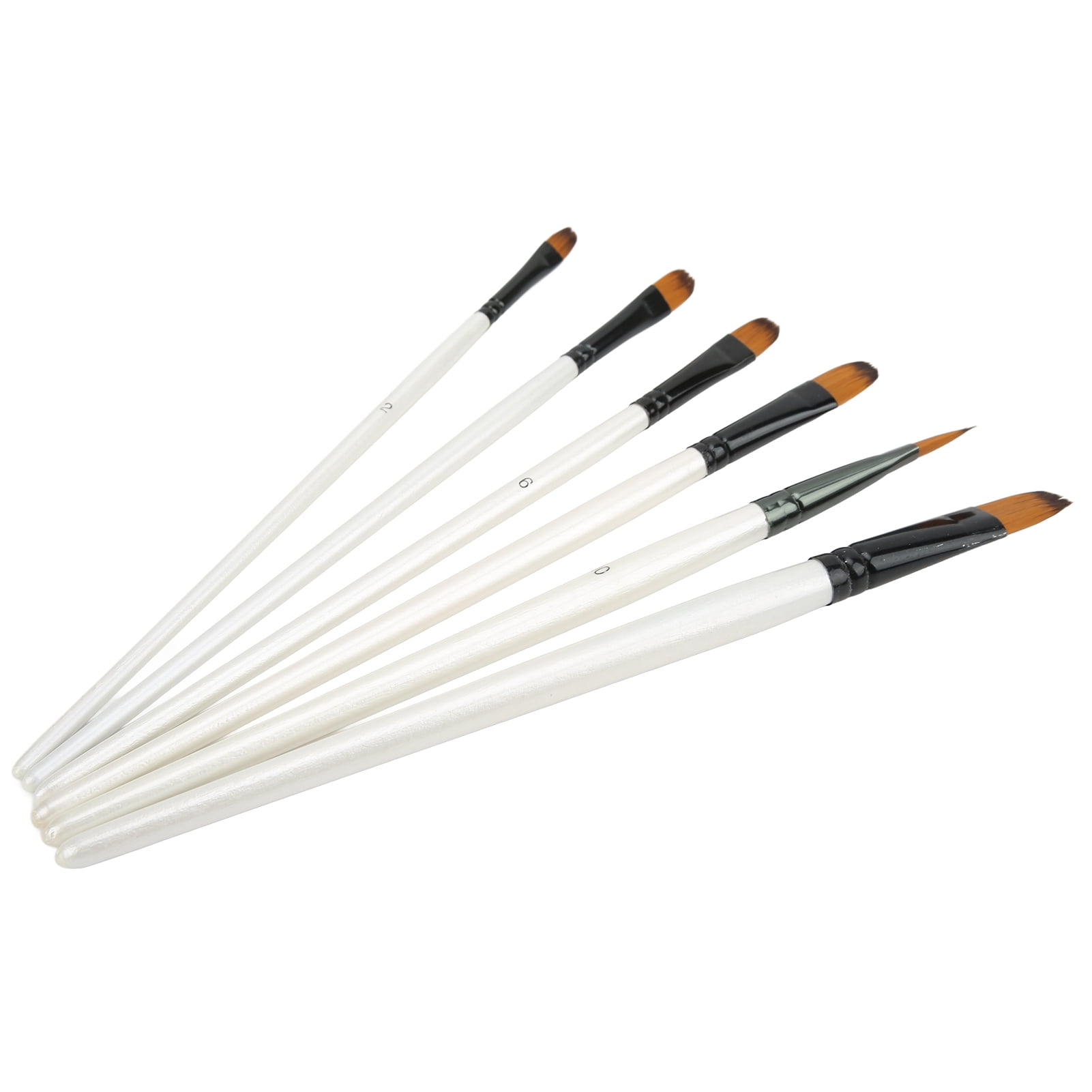 Watercolor Brush Set, Paint Brush Set Soft Bristles Strong Wooden Handle 6 Sizes For Watercolor