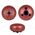 thumbnail image 2 of Tambor de Lengüetas Muslady 5.5 Pulgadas, Diseño con Elementos del Zodíaco Chino, Incluye Estuche, Partituras y Baquetas, Tono C, 8 Notas, Patrón de Gallo, Color Rojo, Ideal para Meditación y Yoga., 2 of 6