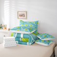 thumbnail image 6 of Manfei Tennis Racket Queen Bedding For Boys,Ball Sport Bedding Comforter Set Queen,Cyan Fresh Tone,Reversible,7-Piece, 6 of 8