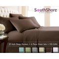 thumbnail image 4 of Comfortable 6-piece 21-inch Extra Deep Pocket Bed Sheet Set and Pillowcases by Southshore Fine Linens, 4 of 10