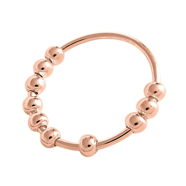 crativent Ring Beaded Finger Rings Lovely Portable Fidget Rings Lightweight Finger Ring Waterproof Wear-resistant Jewelry Women Type 5