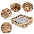 thumbnail image 3 of Gealach Shelf Storage Baskets, Water Hyacinth, Woven, Decorative, 7x7x2.7in, 1-Pack,, 3 of 5