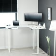 thumbnail image 2 of VIVO White Electric 63" x 47" Corner Standing Desk, 2 of 8