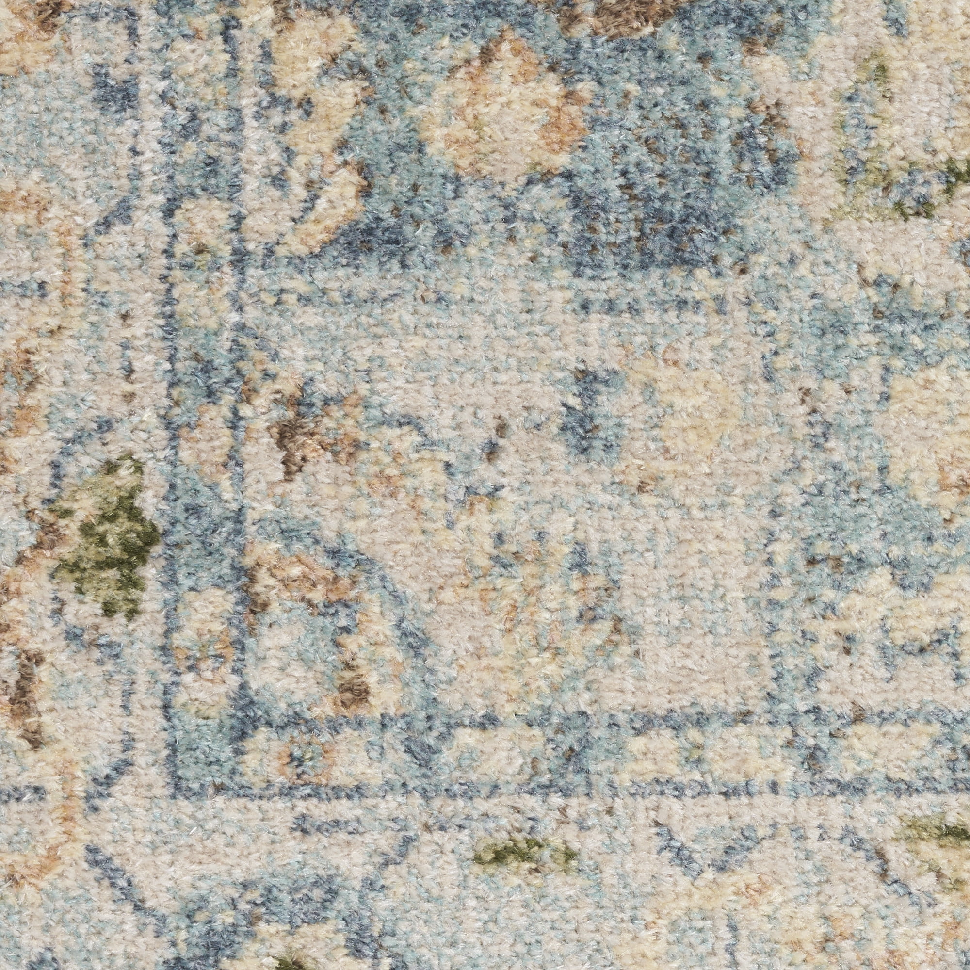 Nourison Astra Machine Washable Persian Beige Blue 6'7" x 9' Area Rug (7x9)