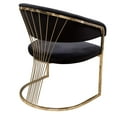thumbnail image 4 of Solstice Dining Chair in Black Velvet w/ Polished Gold Metal Frame by Diamond Sofa, 4 of 8