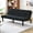 Black, variant on MAYEERTY 66" Corduroy Sofa Bed Modern Sleeper Couches Sofas Loveseats for Living Room, Apartment and Bedroom, Black