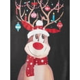 thumbnail image 6 of Family Matching Christmas Pajamas Santa Hat Deer Long Sleeve Tops Plaid Pants Set Baby Romper Outfits, 6 of 10