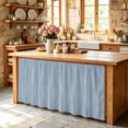 thumbnail image 3 of Periwinkle Blue Striped Cabinet Curtains 28" W x 51" L, Coastal Grandma French Rustic Linen Texture Under-Desk Privacy Dust Proof Drape Dishwasher Curtain Sink Skirt for Kitchen Closet Bathroom, 3 of 9