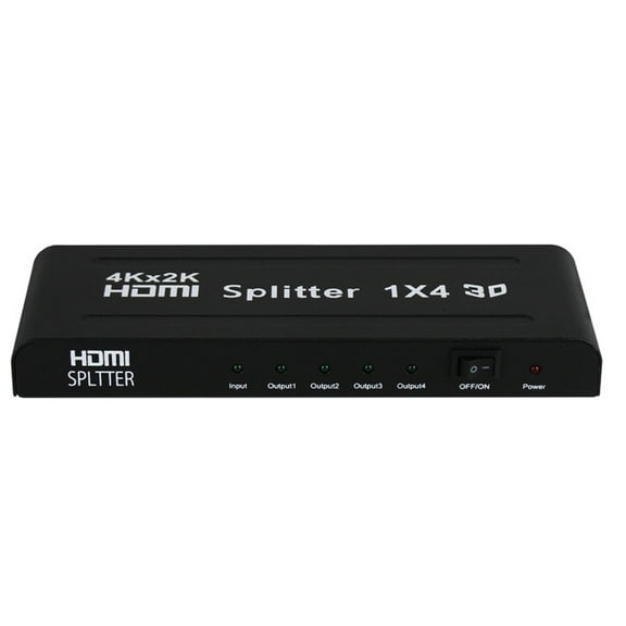 4K 30hz 1 X 4 HDMI Splitter 1 in 4 Out 4 Port HDMI 1.4 Support 2.25Gbps, Duplicate / Mirror 4K Screens Splitter