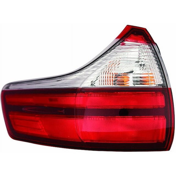 Left Outer Tail Light Assembly - Compatible with 2015 - 2019 Toyota Sienna 2016 2017 2018