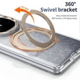 thumbnail image 2 of For Huawei Mate X6 Case Magnetic Kickstand Clear PC Phone Cover with HD Screen Film - Black, 2 of 5