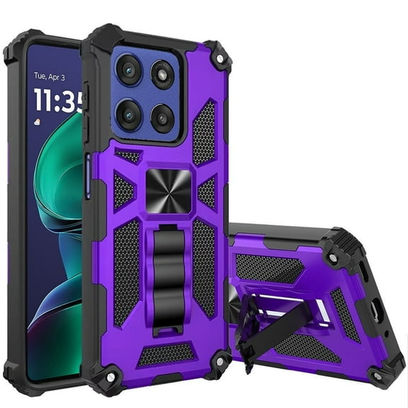 For Motorola Moto G 5G 2025 XT2513V Machine Kickstand Phone Case - TCT Purple