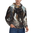 thumbnail image 2 of Naloa Ruins Tiger Warrior Men's Casual Hooded Collar Drawstring Hoodies Pullover Sweatshirts Casual Long Sleeve Shirts-X-Large, 2 of 7