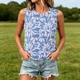 thumbnail image 2 of Bibifish Womens Tank Tops Crew Neck Sleeveless Base Butterfly Print Summer Tops Sleeveless Shirts Sleepwear, 2 of 5