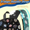 thumbnail image 5 of Pioneer Flower Floral Print Pattern 17" School Backpacks for Teens,Waterproof Oxford Fabric,S-Shape Padded Straps for School,Travel,Hiking,Camping, 5 of 5
