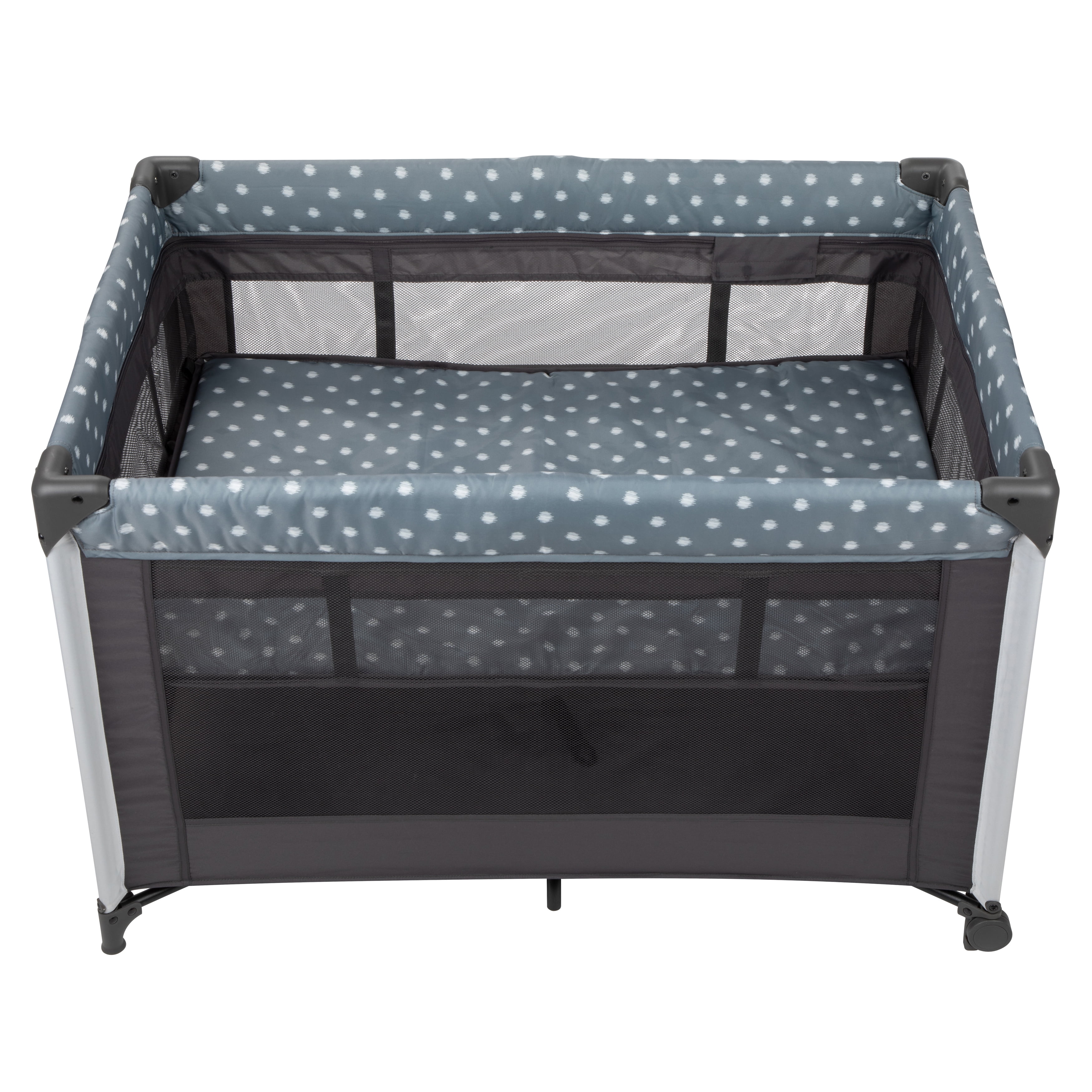 Babideal Dottie Baby Playard with Bassinet, Grey Dot, Infant