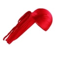 thumbnail image 2 of Minnieouse Bandanas negras para hombres para rapero de Hip Hop colas largas Durag sedoso suave y cómodo con cola larga Sombreros Rojo, 2 of 6