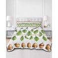 thumbnail image 2 of Quilts Queen Size Bedding Set, Summer Botanical Reversible Summer Quilt 3 Pieces, Watercolor Acorn Spring Plant Leaves Lightweight Bedspreads Coverlets with 2 Pillow Shams for All Seasons, 2 of 5