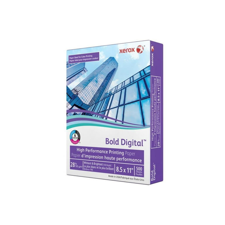 Xerox Bold Digital Printing Paper - White - 100 Brightness - 8 1/2 Xerox Bold Digital Printing Paper - White - 100 Brightness - 8 1/2