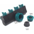 thumbnail image 4 of Distribuidor de agua de 4 vías, divisor de manguera, conector de manguera de jardín, conector en Y, separador de agua para grifo, 4 of 5