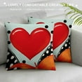thumbnail image 3 of GOSMITH  Valentines Day Pillow Covers Polka Dot Stripes Love Heart Buffalo Plaid Valentine Pillows Decorative Throw Pillows Valentines Day Decor for Sofa Couch Home Valentines Day, 3 of 5
