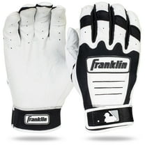 Franklin Sports MLB Batting Gloves - CFX Pro Adult Men's   Youth Batting Gloves Pair - Baseball   Softball Gloves - White/Black - Adult Large