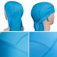 thumbnail image 4 of Solid Color Breathable Motorcycle Wrap Biker Hat Unisex Headscarf Bandana Cap, 4 of 13