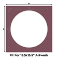 thumbnail image 2 of Raspberry Red Picture Frame Mat for 20x20 Frames - Circle Opening for 16x16 Photos - 25 Mats, 2 of 7