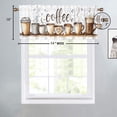 thumbnail image 4 of Coffee Kitchen Curtain Valances Coffee Theme Tea Cup Thermal Insulated Room Darkening Curtain for Dinning Room 54 by 18 in, 1 Panel, 4 of 6