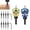 Yellow+Blue, variant on Two-Flute Counterbore with Depth Stop, 2-in-1 Drill & Countersink with Adjustable Stop Collar and 1/4 Inch Hex Shank, Countersink Drill Bit for Wood, Plastic, Woodworking